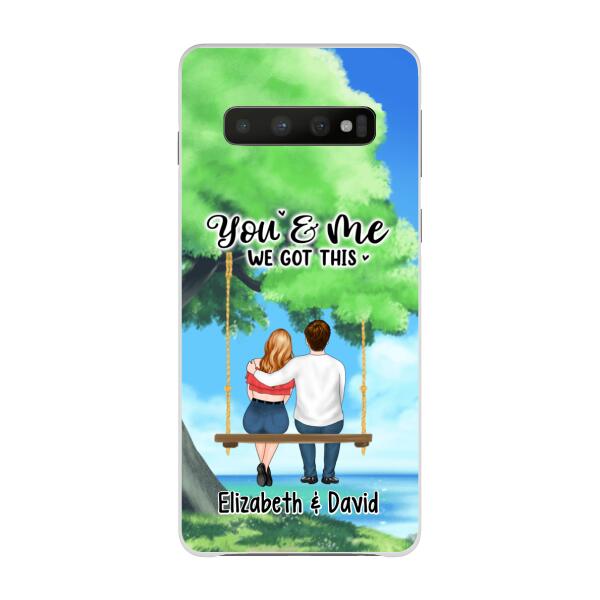 Personalized Phone Case, Couple Sitting On Tree Swing, You And Me We Got This, Gift For Couple, Gift For Her, Gift For Him