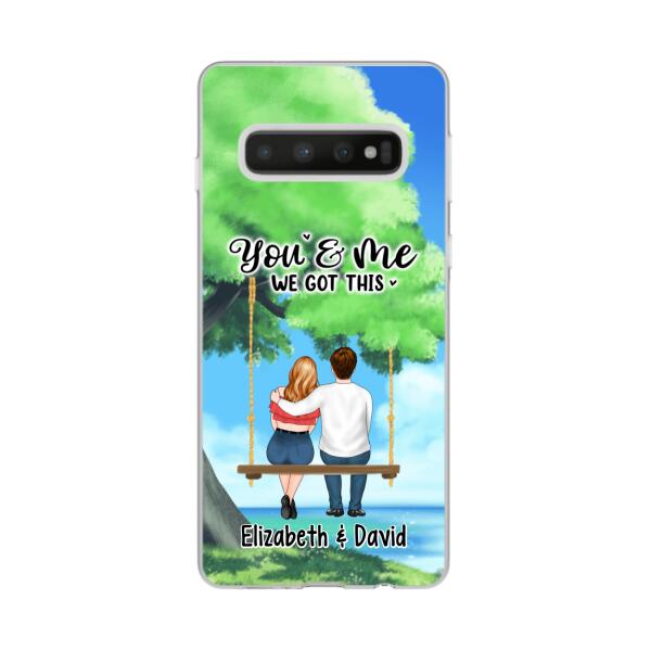 Personalized Phone Case, Couple Sitting On Tree Swing, You And Me We Got This, Gift For Couple, Gift For Her, Gift For Him