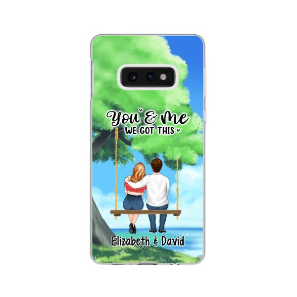 Personalized Phone Case, Couple Sitting On Tree Swing, You And Me We Got This, Gift For Couple, Gift For Her, Gift For Him