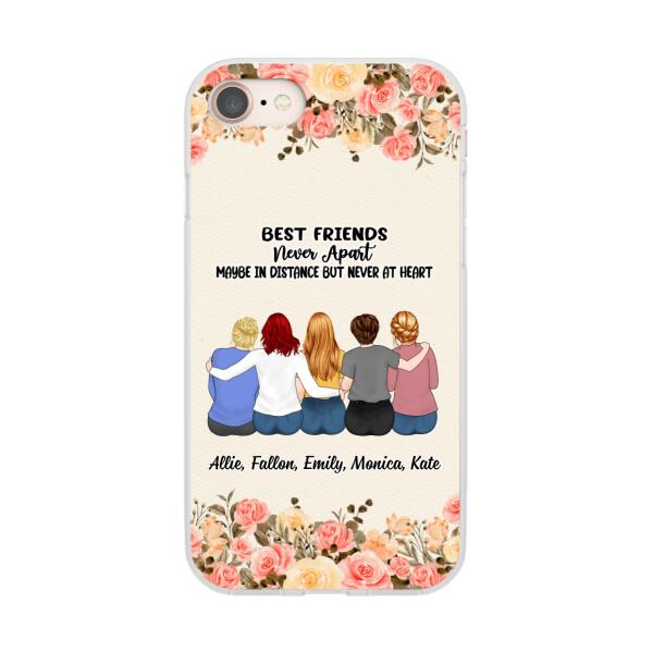 Personalized Phone Case, Up To 5 Girls, Gift For Sisters, Friends, Best Friends Never Apart