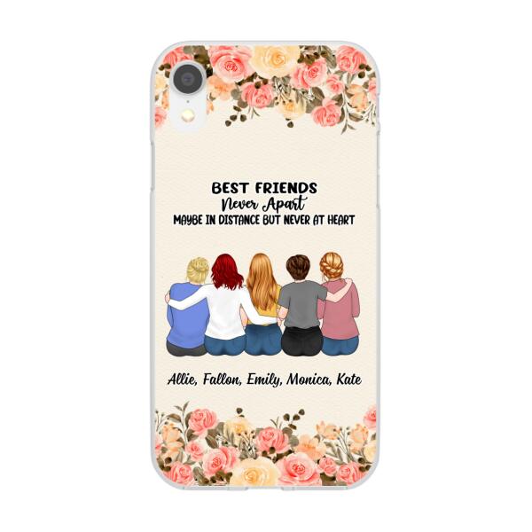 Personalized Phone Case, Up To 5 Girls, Gift For Sisters, Friends, Best Friends Never Apart