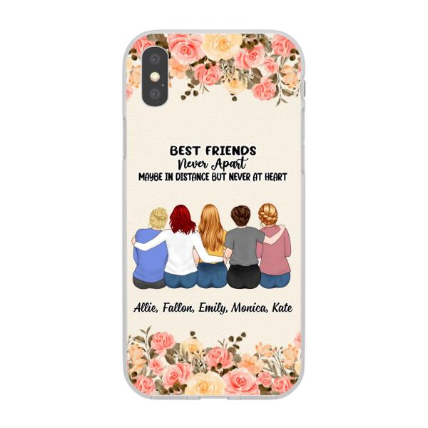 Personalized Phone Case, Up To 5 Girls, Gift For Sisters, Friends, Best Friends Never Apart