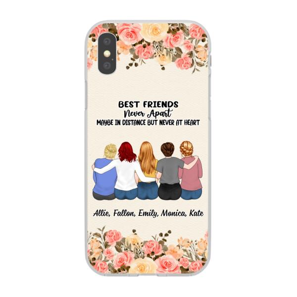 Personalized Phone Case, Up To 5 Girls, Gift For Sisters, Friends, Best Friends Never Apart