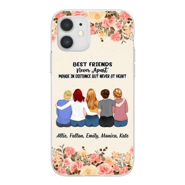 Personalized Phone Case, Up To 5 Girls, Gift For Sisters, Friends, Best Friends Never Apart