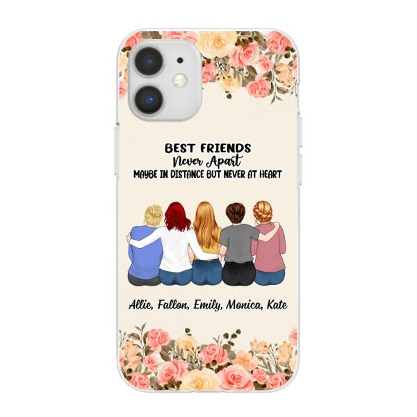 Personalized Phone Case, Up To 5 Girls, Gift For Sisters, Friends, Best Friends Never Apart