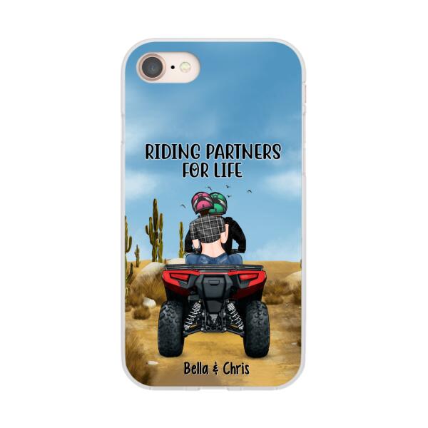 Personalized Phone Case, All-Terrain Vehicle Riding Partners, Gift for ATV Quad Bike Couples