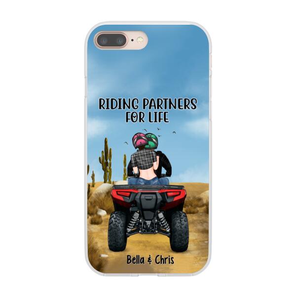 Personalized Phone Case, All-Terrain Vehicle Riding Partners, Gift for ATV Quad Bike Couples