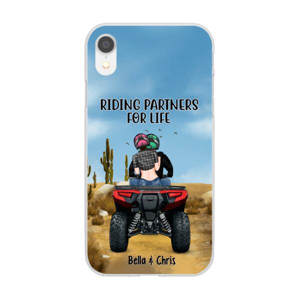 Personalized Phone Case, All-Terrain Vehicle Riding Partners, Gift for ATV Quad Bike Couples