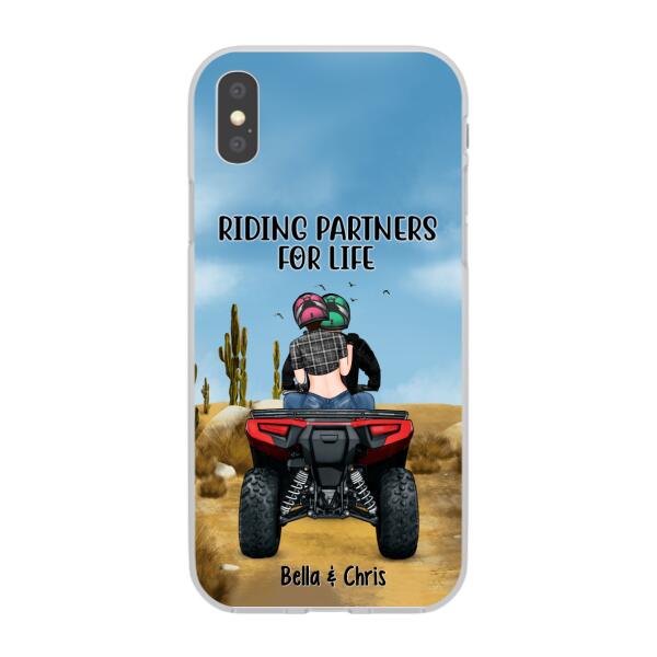 Personalized Phone Case, All-Terrain Vehicle Riding Partners, Gift for ATV Quad Bike Couples