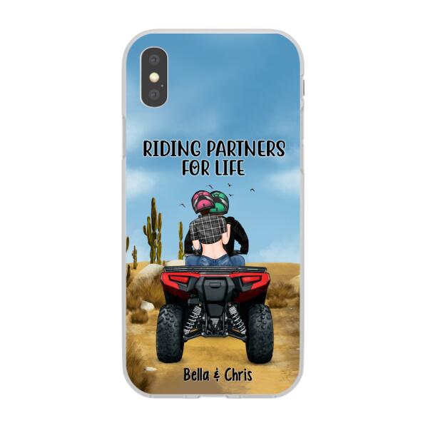 Personalized Phone Case, All-Terrain Vehicle Riding Partners, Gift for ATV Quad Bike Couples