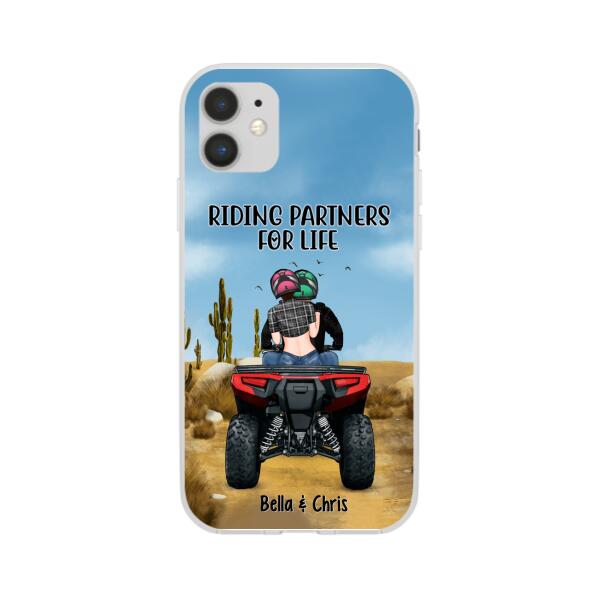 Personalized Phone Case, All-Terrain Vehicle Riding Partners, Gift for ATV Quad Bike Couples