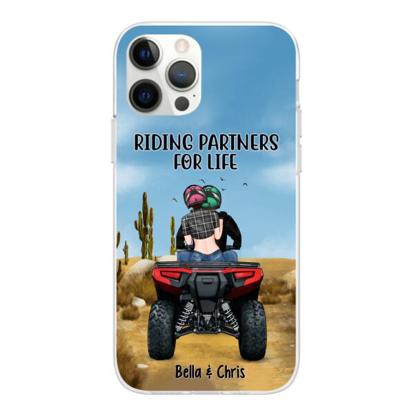 Personalized Phone Case, All-Terrain Vehicle Riding Partners, Gift for ATV Quad Bike Couples