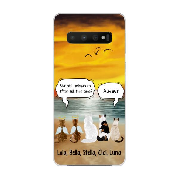 Up to 5 Cats in Conversation - Personalized Gifts Custom Cat Phone Case for Cat Mom, Cat Lovers, Memorial Gifts