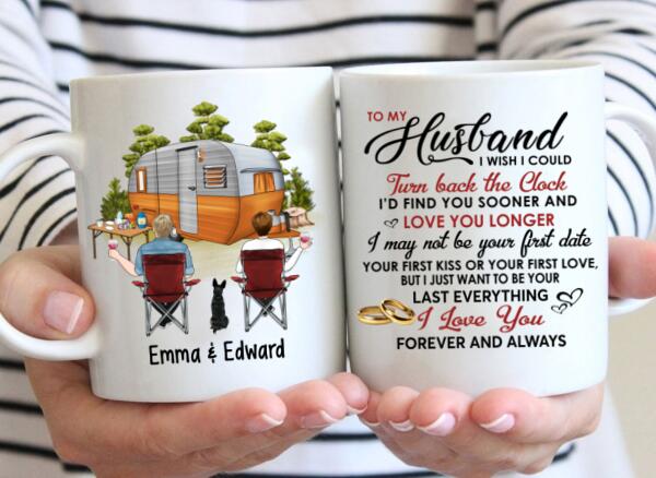 To My Husband - Personalized Gifts Custom Camping Mug For Her For Him For Her, Camping Lovers, Dog Lovers