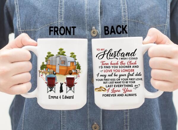 To My Husband - Personalized Gifts Custom Camping Mug For Her For Him For Her, Camping Lovers, Dog Lovers