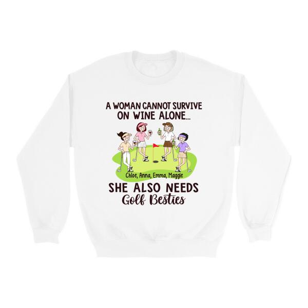 She Also Needs Golf Besties - Personalized Shirt For Friends, For Her, Golf