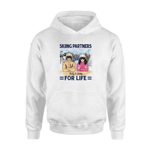 Skiing Partners For Life - Personalized Shirt For Couples, Him, Her, Skiing