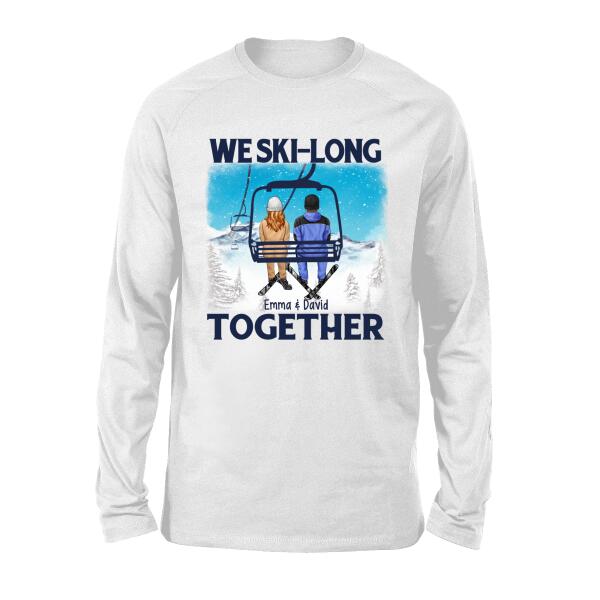 Couple On Ski Lift - Personalized Shirt For Him, For Her, Skiing