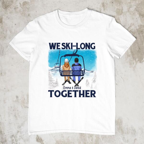 Couple On Ski Lift - Personalized Shirt For Him, For Her, Skiing