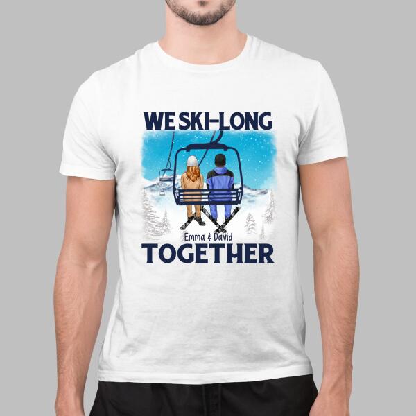 Couple On Ski Lift - Personalized Shirt For Him, For Her, Skiing