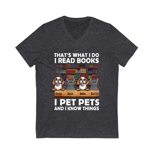 That'S What I Do I Read Books - Personalized Gifts Custom Pets Lovers Shirt For Dog Dad, Pets Lovers