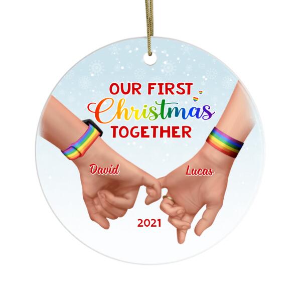 Personalized Ornament, Our First Christmas Together, Christmas Gift For LGBT Couple