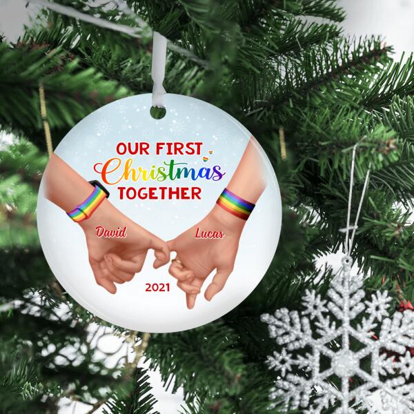 Personalized Ornament, Our First Christmas Together, Christmas Gift For LGBT Couple