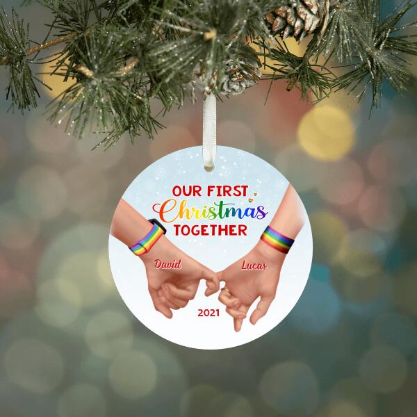 Personalized Ornament, Our First Christmas Together, Christmas Gift For LGBT Couple