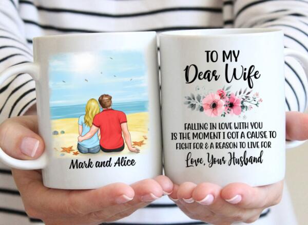 To My Dear Wife Falling In Love With You - Personalized Mug For Couples, For Her