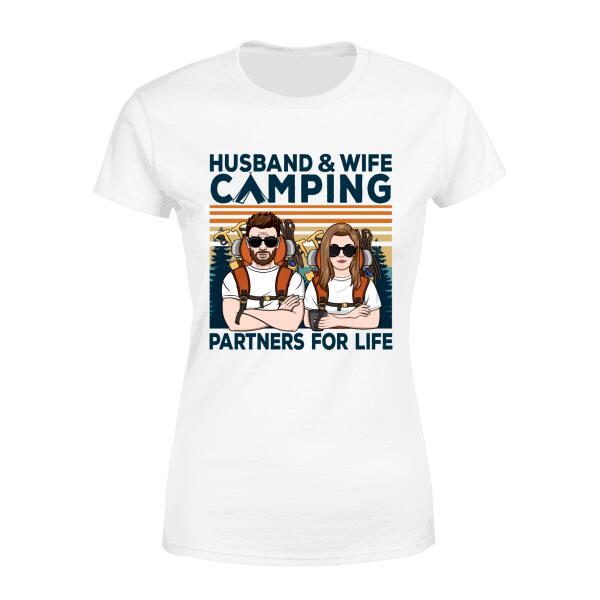 Husband And Wife Camping - Personalized Gifts Custom Camping Shirt For Couples, Camping Lovers