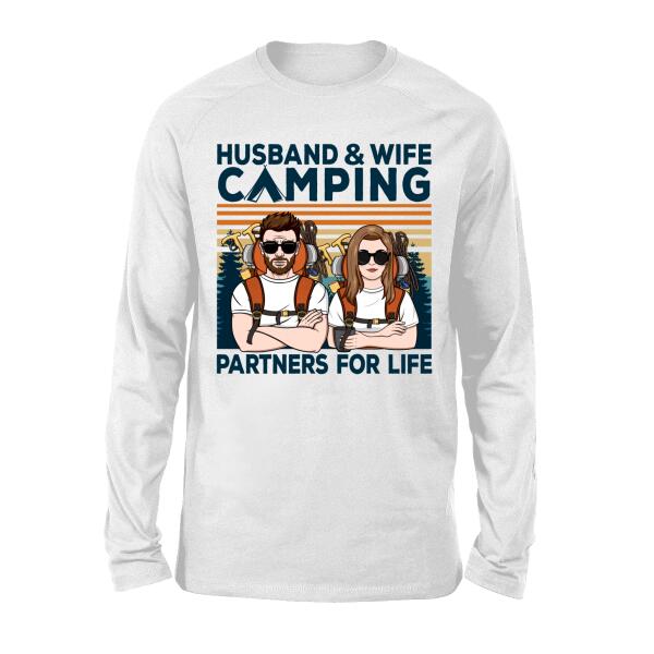 Husband And Wife Camping - Personalized Gifts Custom Camping Shirt For Couples, Camping Lovers