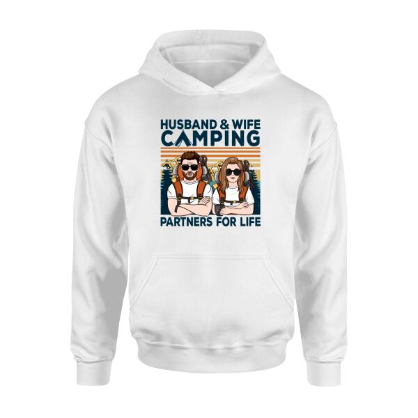 Husband And Wife Camping - Personalized Gifts Custom Camping Shirt For Couples, Camping Lovers