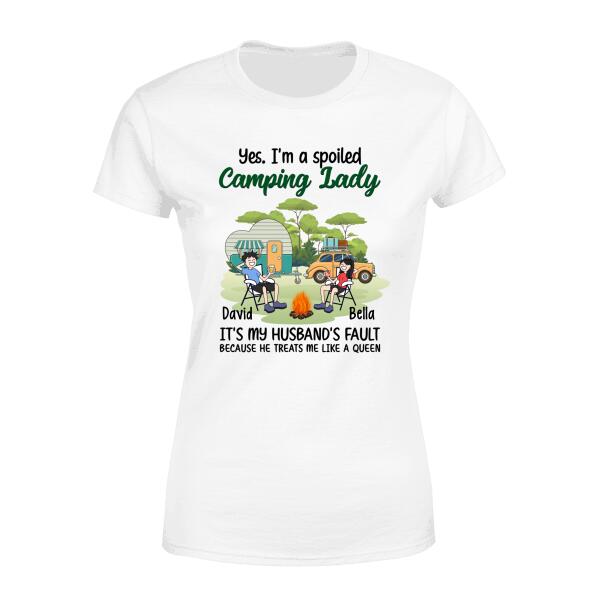 I Am A Spoiled Camping Lady - Personalized Shirt For Her, For Wife, Camping