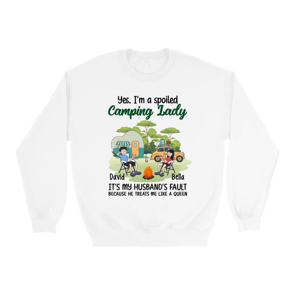 I Am A Spoiled Camping Lady - Personalized Shirt For Her, For Wife, Camping