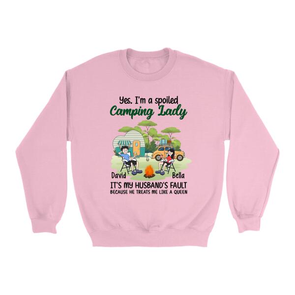 I Am A Spoiled Camping Lady - Personalized Shirt For Her, For Wife, Camping