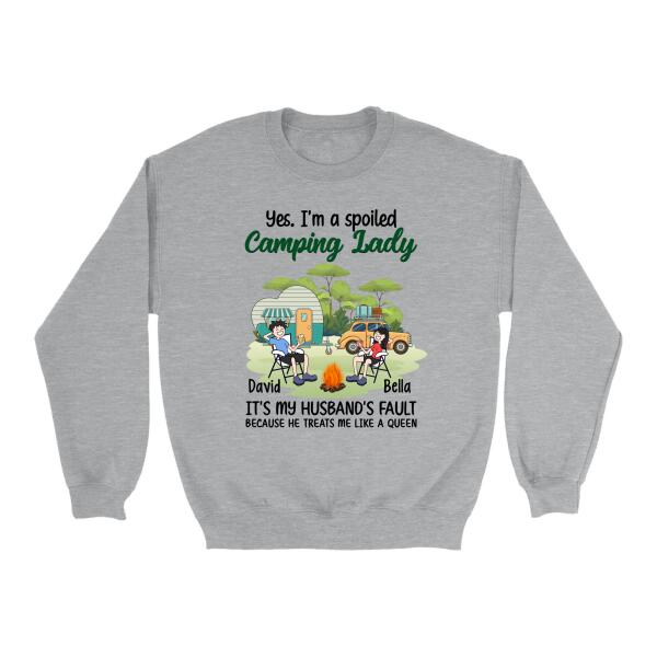 I Am A Spoiled Camping Lady - Personalized Shirt For Her, For Wife, Camping