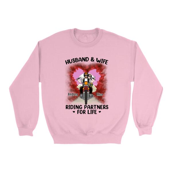 Husband And Wife - Personalized Gifts Custom Motorcycle Lovers Shirt For Couples, Motorcycle Lovers