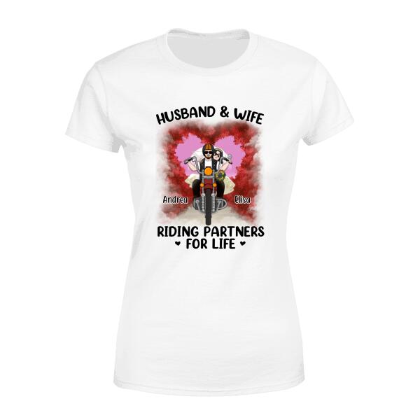 Husband And Wife - Personalized Gifts Custom Motorcycle Lovers Shirt For Couples, Motorcycle Lovers