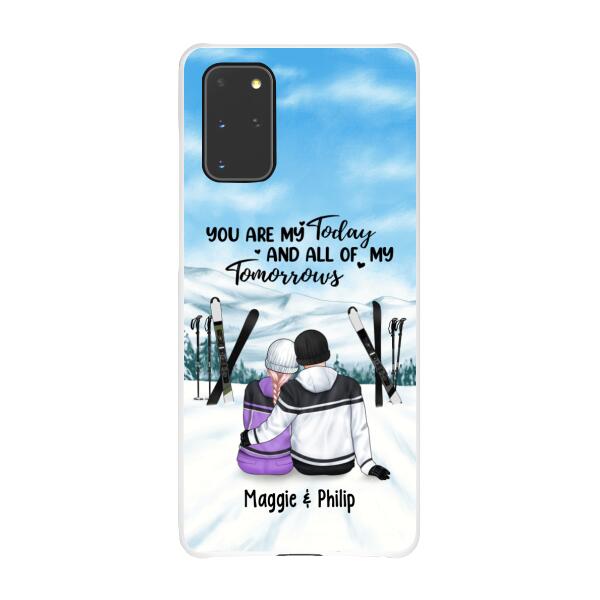 Skiing Partners For Life - Personalized Phone Case For Couples, For Her, For Him, Skiing