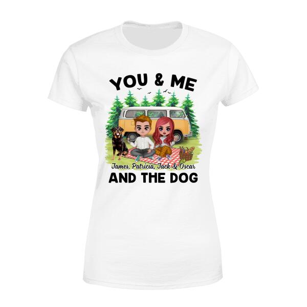 You, Me And The Dog - Personalized Shirt For Couples, For Him, For Her, Camping Lovers