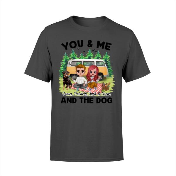 You, Me And The Dog - Personalized Shirt For Couples, For Him, For Her, Camping Lovers