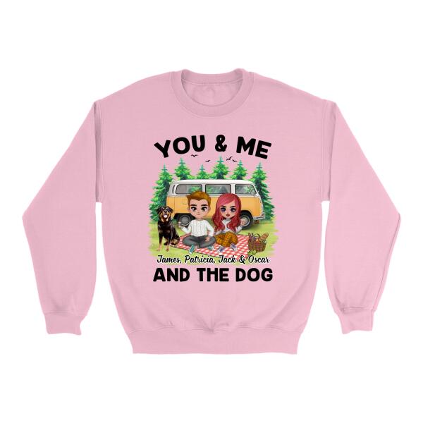 You, Me And The Dog - Personalized Shirt For Couples, For Him, For Her, Camping Lovers