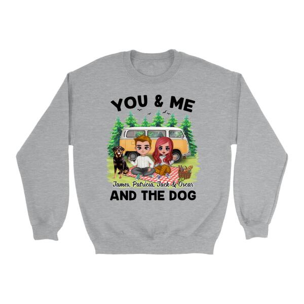 You, Me And The Dog - Personalized Shirt For Couples, For Him, For Her, Camping Lovers