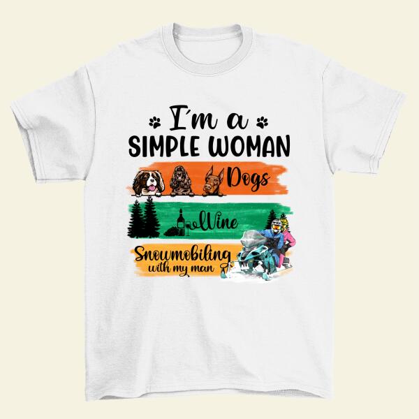 Snowmobiling With My Man - Personalized Shirt For Her, Snowmobiling