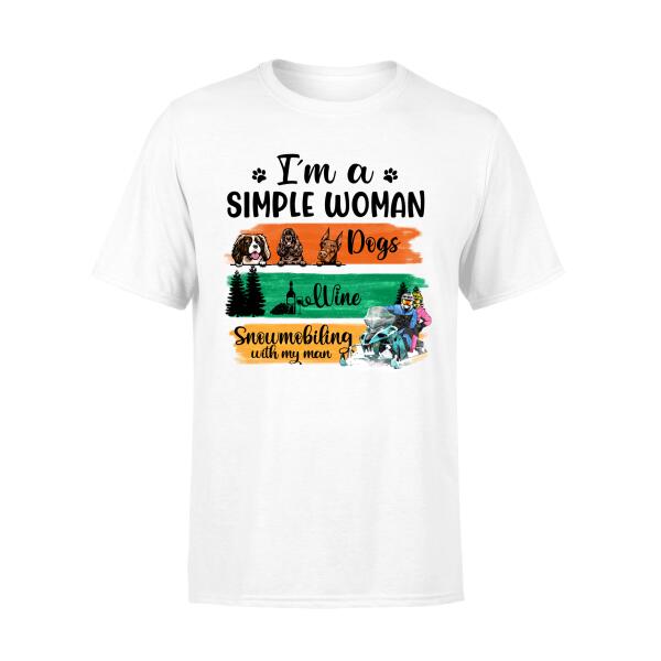 Snowmobiling With My Man - Personalized Shirt For Her, Snowmobiling