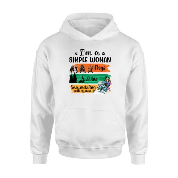 Snowmobiling With My Man - Personalized Shirt For Her, Snowmobiling