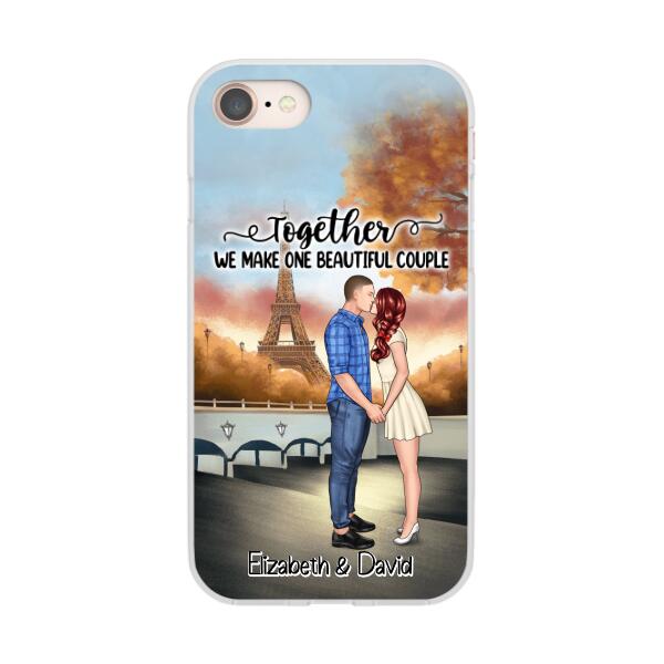 Eiffel Tower Beautiful Couple - Personalized Phone Case For Couples, Valentine's Day