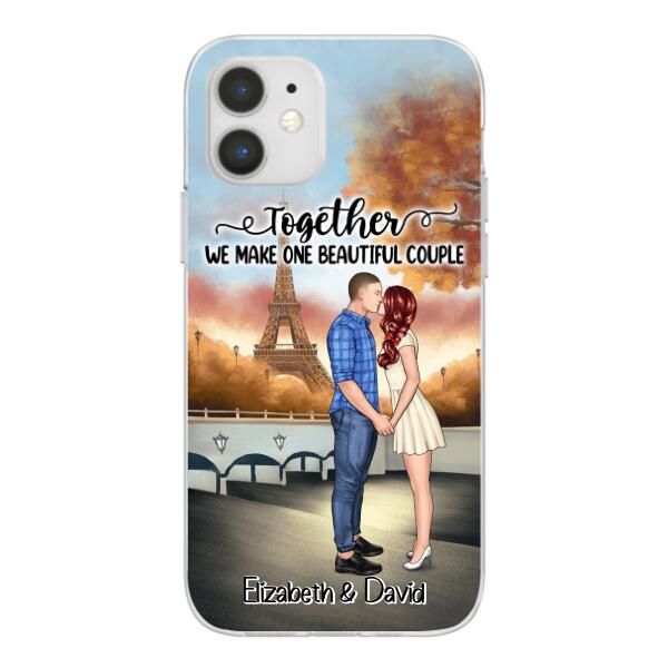 Eiffel Tower Beautiful Couple - Personalized Phone Case For Couples, Valentine's Day