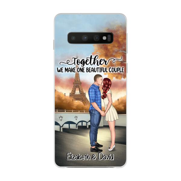 Eiffel Tower Beautiful Couple - Personalized Phone Case For Couples, Valentine's Day