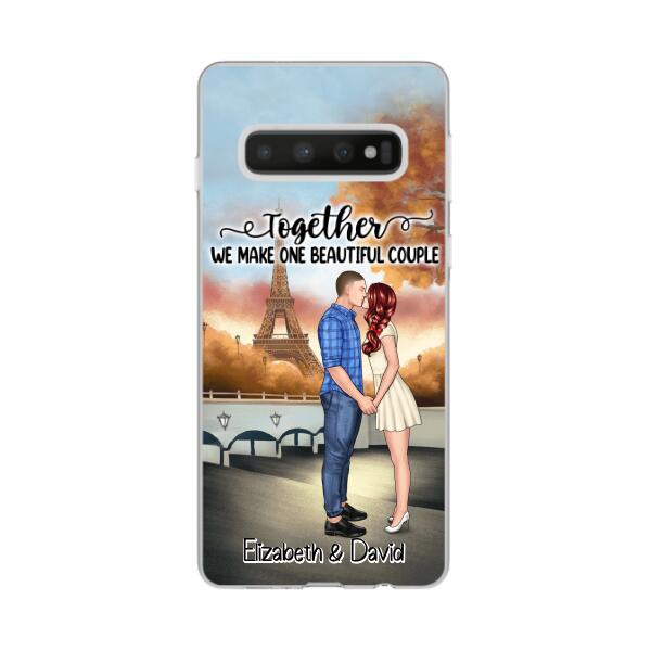 Eiffel Tower Beautiful Couple - Personalized Phone Case For Couples, Valentine's Day